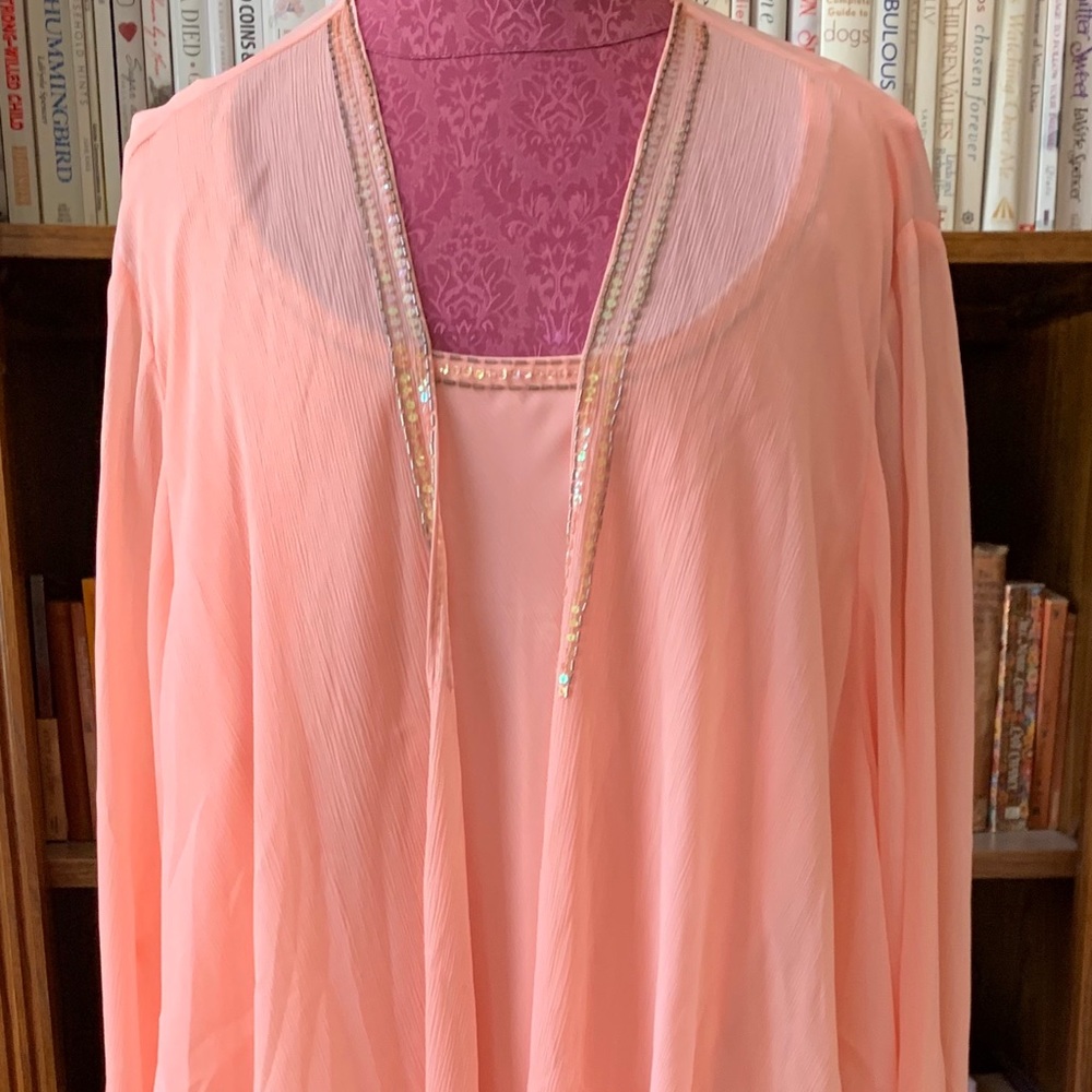 Springtime Peach dress / jacket by Cato.  Size 28